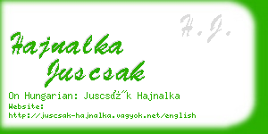 hajnalka juscsak business card